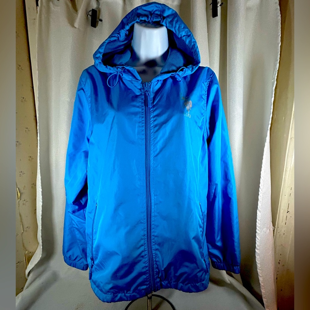 U.S.Polo Association blue, hooded windbreaker, zipper front women’s